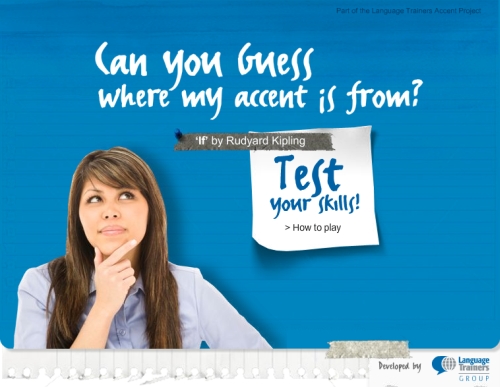 Language Trainers Accent Game Splash Page