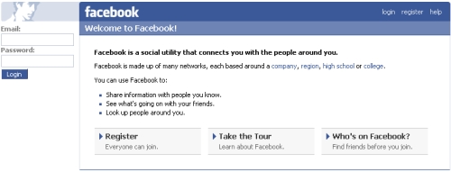 Facebook Main Page