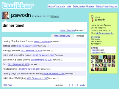Jeremy Zawodny's Twitter Jeremy Zawodny's Twitter