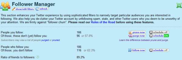 Tweet Spinner: Follower Manager Statistics