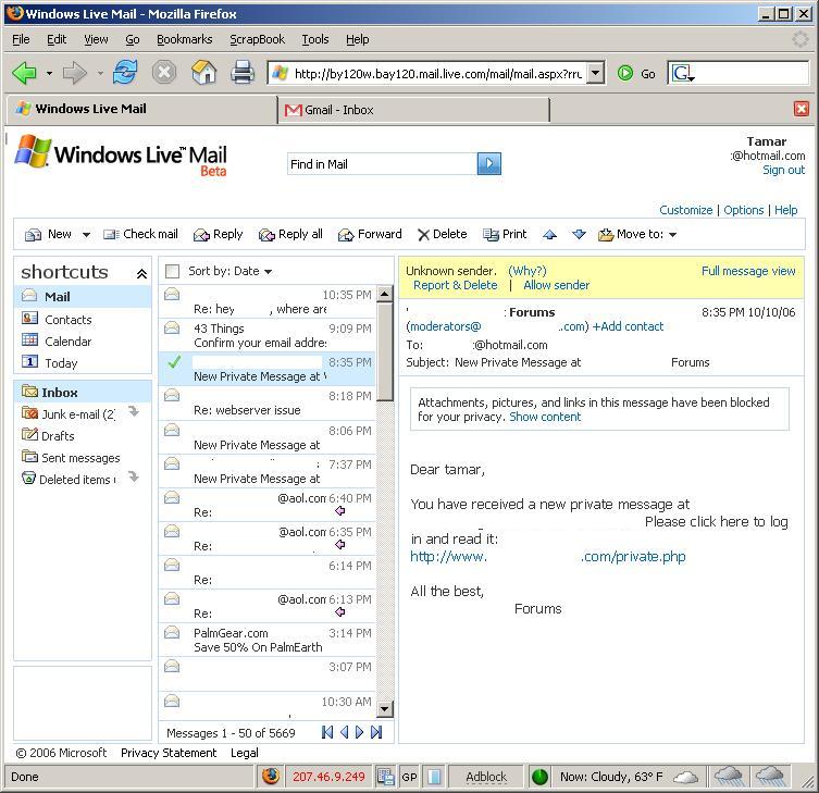 Inside Peek into Windows Live Mail Beta