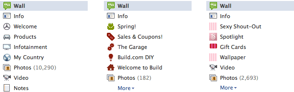 Facebook Tab Navigation - Good Examples