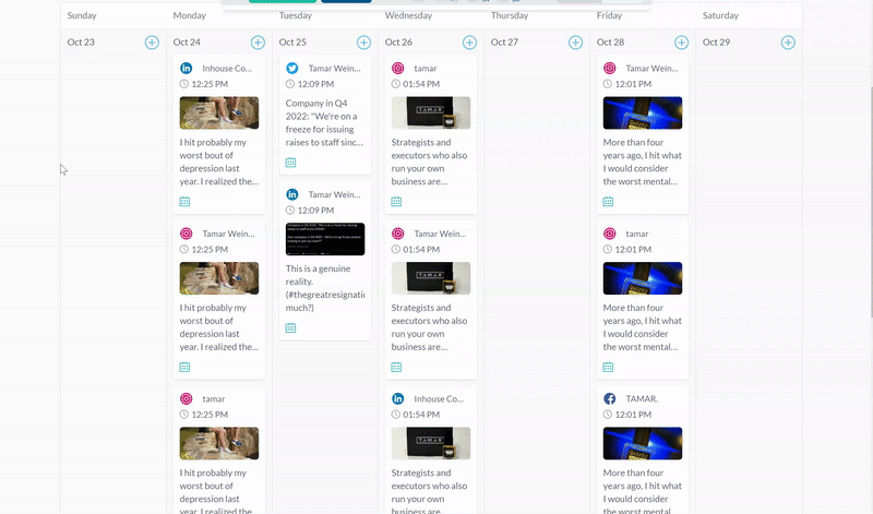 Publer's Calendar Usage