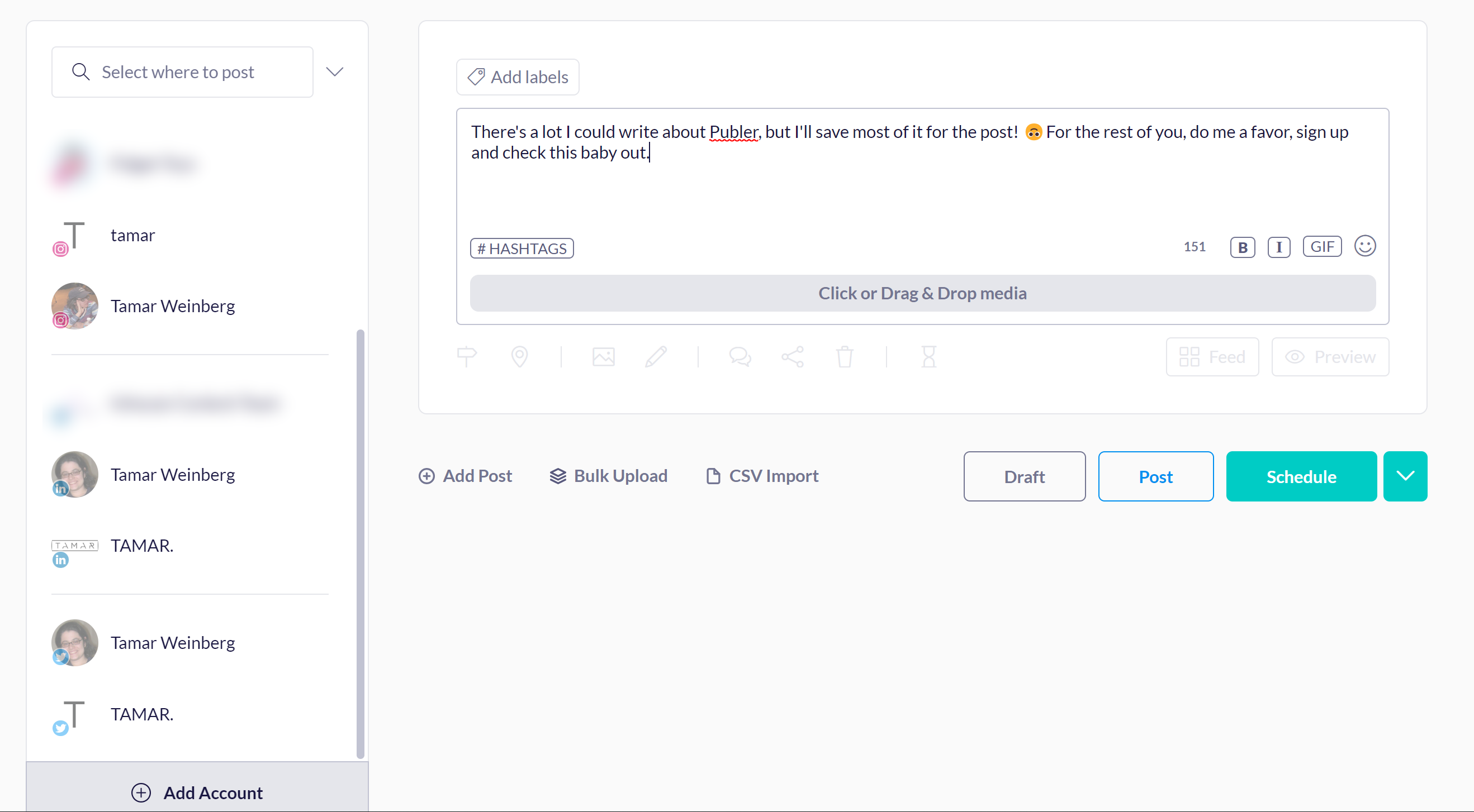 Publer social media marketing tool
