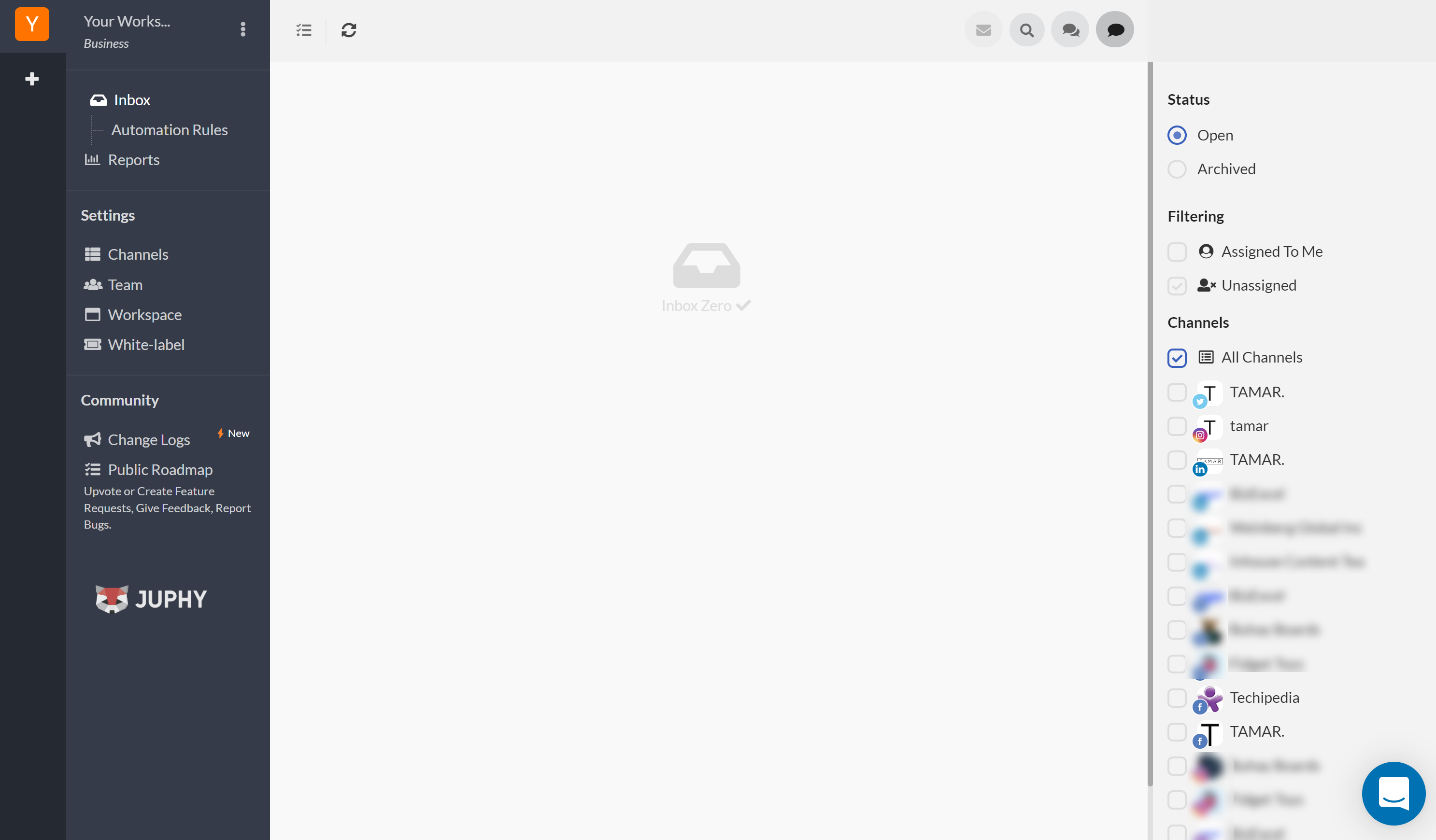 Juphy social media management tool